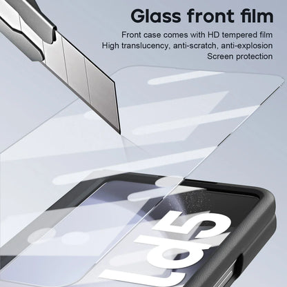 Leather Case With Touch Pen & Kickstand for Samsung Galaxy Z Fold 5