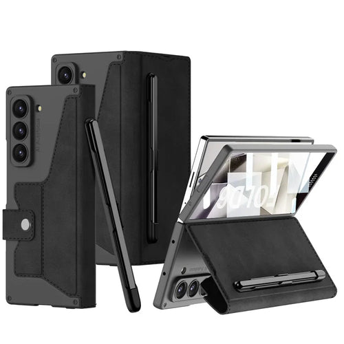 Shockproof Leather Case with Screen Protection For Samsung Galaxy Z Fold 6