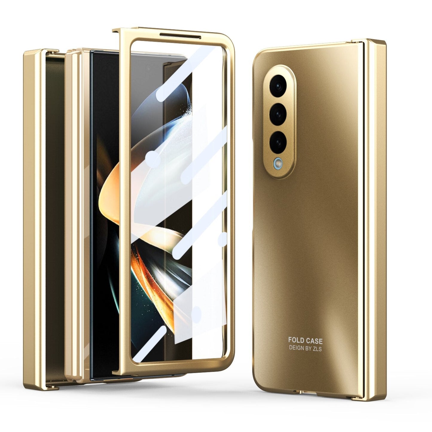 Shockproof Plating Hinge Case for Samsung Galaxy Z Fold 4