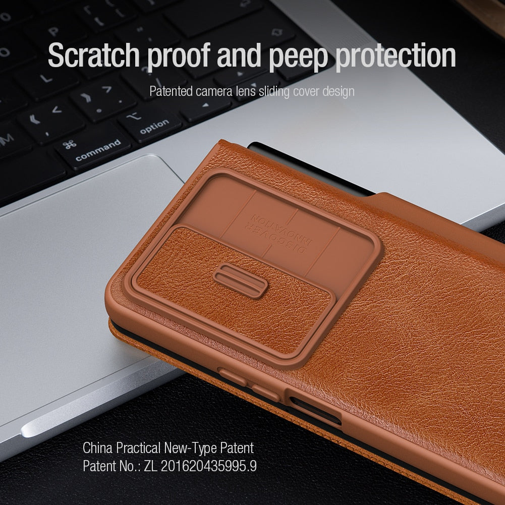 Luxury Leather Case With Pen Holder For Samsung Galaxy Z Fold 4
