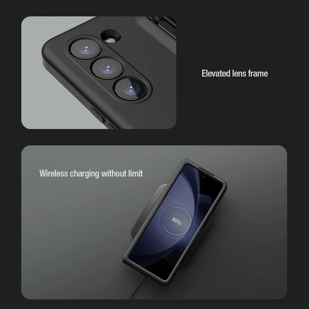 Soft Silicone Case With S Pen For Samsung Galaxy Z Fold 5